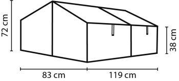 Pařeniště Vitavia GAIA JUMBO čiré sklo 3 mm stříbrné