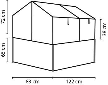 Vyvýšený záhon s pařeništěm Vitavia GAIA JUMBO PC 4 mm černý