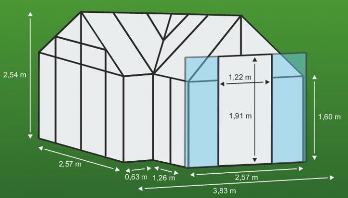 Zahradní skleník Vitavia Sirius