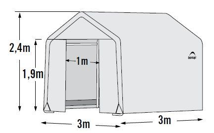 Plachtový skleník SHELTERLOGIC 3,0 x 3,0 m - 35 mm - 70656EU